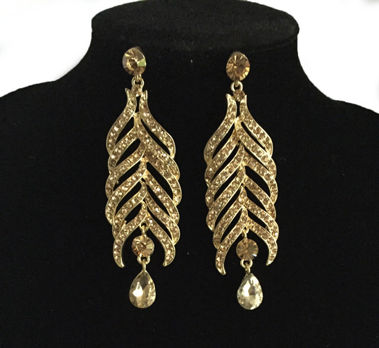 J0181 Gold Hanging Tree Earrings
