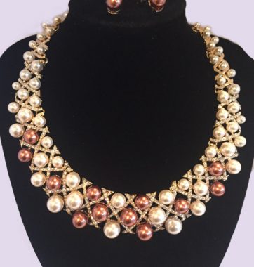 J0189 Bronze Royal Pearls Set