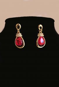 J0219 Ruby Earrings