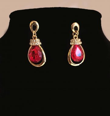 J0219 Ruby Earrings