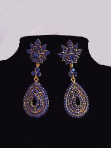 J0223 Blue Swirl Earrings