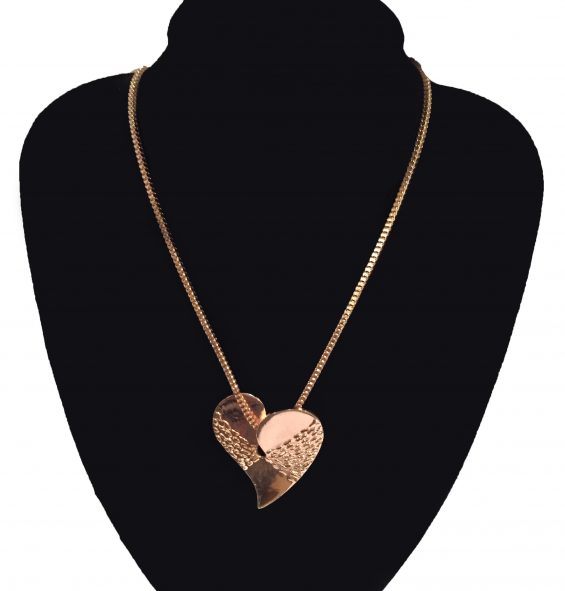 J0292 Rose gold heart necklace £9.99